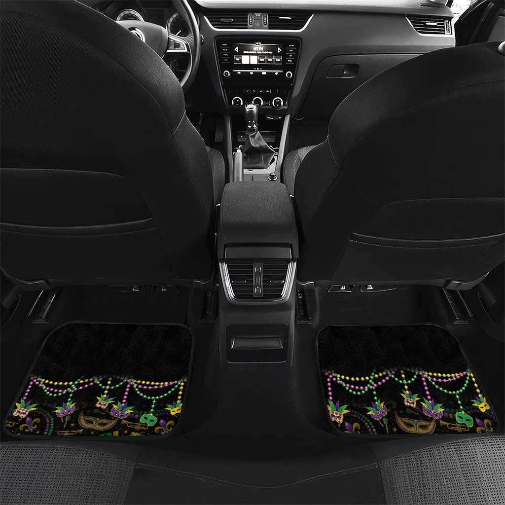 Happy And Delicious Mardi Gras Car Mats King Cake And Luxury Beadeds - Wonder Print Shop