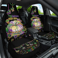 Happy And Delicious Mardi Gras Car Seat Cover King Cake And Luxury Beadeds - Wonder Print Shop
