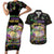 Happy And Delicious Mardi Gras Couples Matching Short Sleeve Bodycon Dress and Hawaiian Shirt King Cake And Luxury Beadeds - Wonder Print Shop