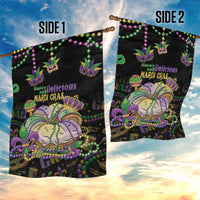 Happy And Delicious Mardi Gras Garden Flag King Cake And Luxury Beadeds - Wonder Print Shop