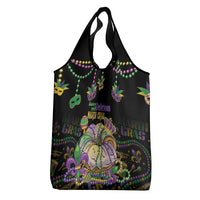 Happy And Delicious Mardi Gras Grocery Bag King Cake And Luxury Beadeds