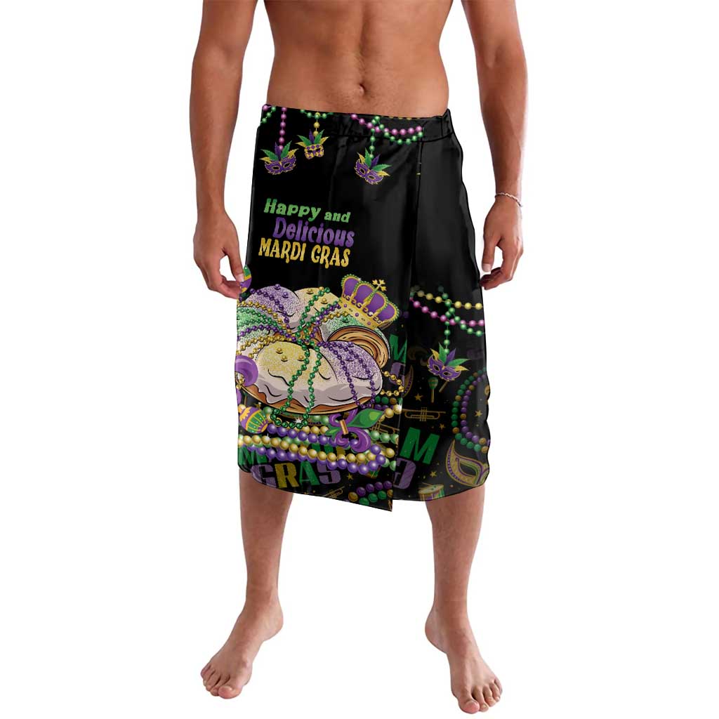 Happy And Delicious Mardi Gras Lavalava King Cake And Luxury Beadeds - Wonder Print Shop