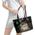 Happy And Delicious Mardi Gras Leather Tote Bag King Cake And Luxury Beadeds - Wonder Print Shop