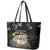 Happy And Delicious Mardi Gras Leather Tote Bag King Cake And Luxury Beadeds - Wonder Print Shop