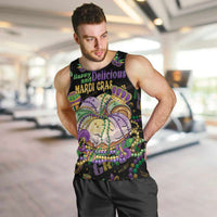 Happy And Delicious Mardi Gras Men Tank Top King Cake And Luxury Beadeds - Wonder Print Shop