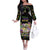 Happy And Delicious Mardi Gras Off The Shoulder Long Sleeve Dress King Cake And Luxury Beadeds - Wonder Print Shop