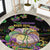 Happy And Delicious Mardi Gras Round Carpet King Cake And Luxury Beadeds