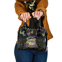 Happy And Delicious Mardi Gras Shoulder Handbag King Cake And Luxury Beadeds