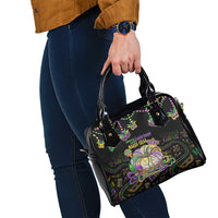 Happy And Delicious Mardi Gras Shoulder Handbag King Cake And Luxury Beadeds
