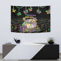 Happy And Delicious Mardi Gras Tapestry King Cake And Luxury Beadeds - Wonder Print Shop