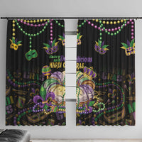 Happy And Delicious Mardi Gras Window Curtain King Cake And Luxury Beadeds - Wonder Print Shop