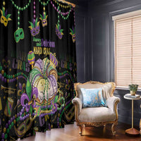 Happy And Delicious Mardi Gras Window Curtain King Cake And Luxury Beadeds - Wonder Print Shop