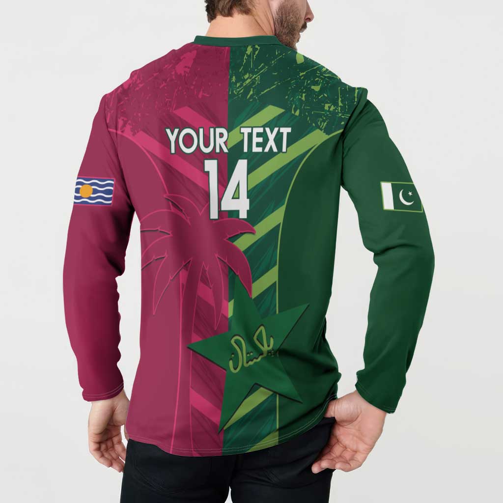 Custom West Indies And Pakistan Cricket Button Sweatshirt 2025 Windies Shaheens Together - Wonder Print Shop