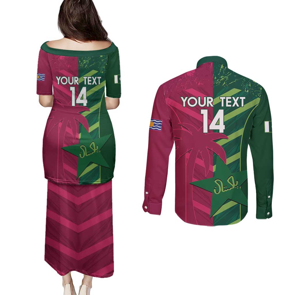 Custom West Indies And Pakistan Cricket Couples Matching Puletasi and Long Sleeve Button Shirt 2025 Windies Shaheens Together - Wonder Print Shop