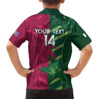 Custom West Indies And Pakistan Cricket Family Matching Short Sleeve Bodycon Dress and Hawaiian Shirt 2025 Windies Shaheens Together - Wonder Print Shop