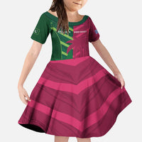 Custom West Indies And Pakistan Cricket Family Matching Short Sleeve Bodycon Dress and Hawaiian Shirt 2025 Windies Shaheens Together - Wonder Print Shop