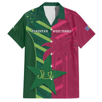 Custom West Indies And Pakistan Cricket Family Matching Short Sleeve Bodycon Dress and Hawaiian Shirt 2025 Windies Shaheens Together - Wonder Print Shop