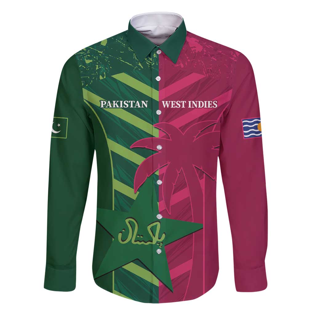 Custom West Indies And Pakistan Cricket Family Matching Short Sleeve Bodycon Dress and Hawaiian Shirt 2025 Windies Shaheens Together - Wonder Print Shop