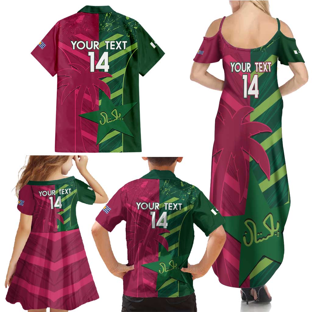 Custom West Indies And Pakistan Cricket Family Matching Summer Maxi Dress and Hawaiian Shirt 2025 Windies Shaheens Together - Wonder Print Shop