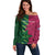 Custom West Indies And Pakistan Cricket Off Shoulder Sweater 2025 Windies Shaheens Together - Wonder Print Shop