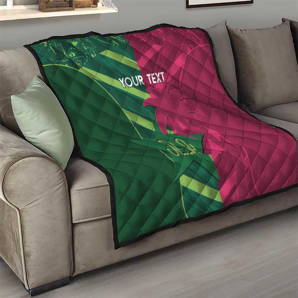 Custom West Indies And Pakistan Cricket Quilt 2025 Windies Shaheens Together - Wonder Print Shop