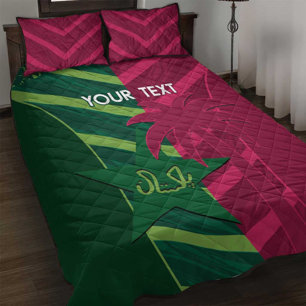 Custom West Indies And Pakistan Cricket Quilt Bed Set 2025 Windies Shaheens Together - Wonder Print Shop
