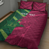 Custom West Indies And Pakistan Cricket Quilt Bed Set 2025 Windies Shaheens Together - Wonder Print Shop