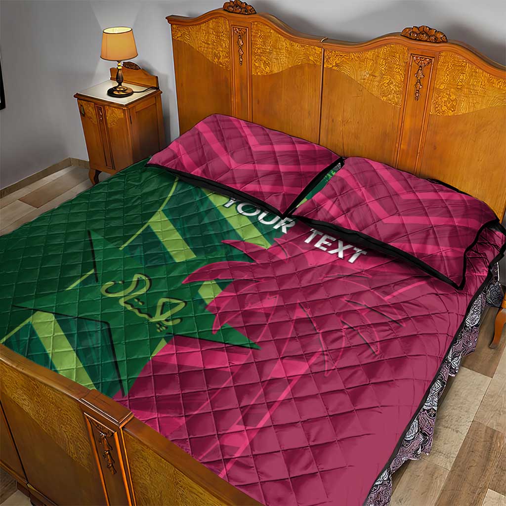 Custom West Indies And Pakistan Cricket Quilt Bed Set 2025 Windies Shaheens Together - Wonder Print Shop