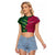 Custom West Indies And Pakistan Cricket Raglan Cropped T Shirt 2025 Windies Shaheens Together - Wonder Print Shop