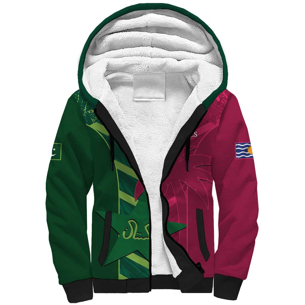 Custom West Indies And Pakistan Cricket Sherpa Hoodie 2025 Windies Shaheens Together - Wonder Print Shop