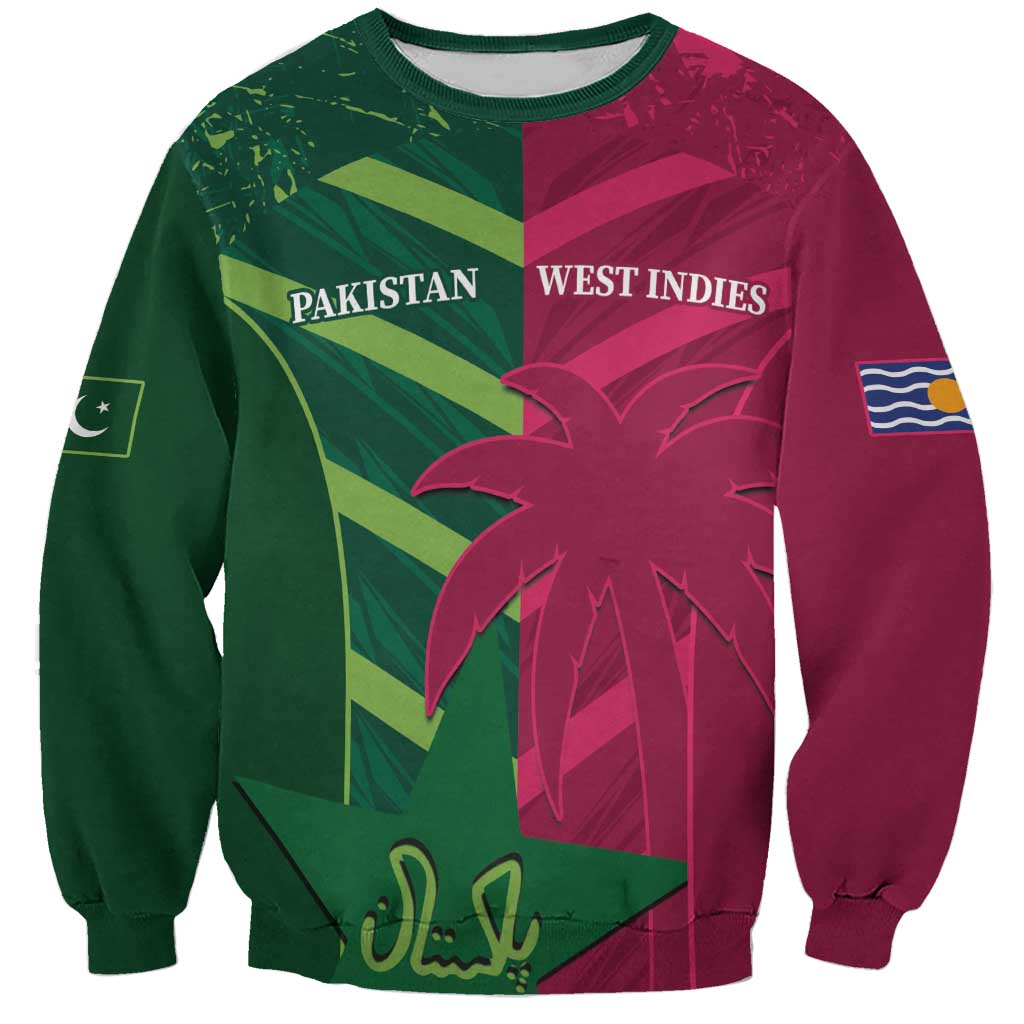 Custom West Indies And Pakistan Cricket Sweatshirt 2025 Windies Shaheens Together - Wonder Print Shop