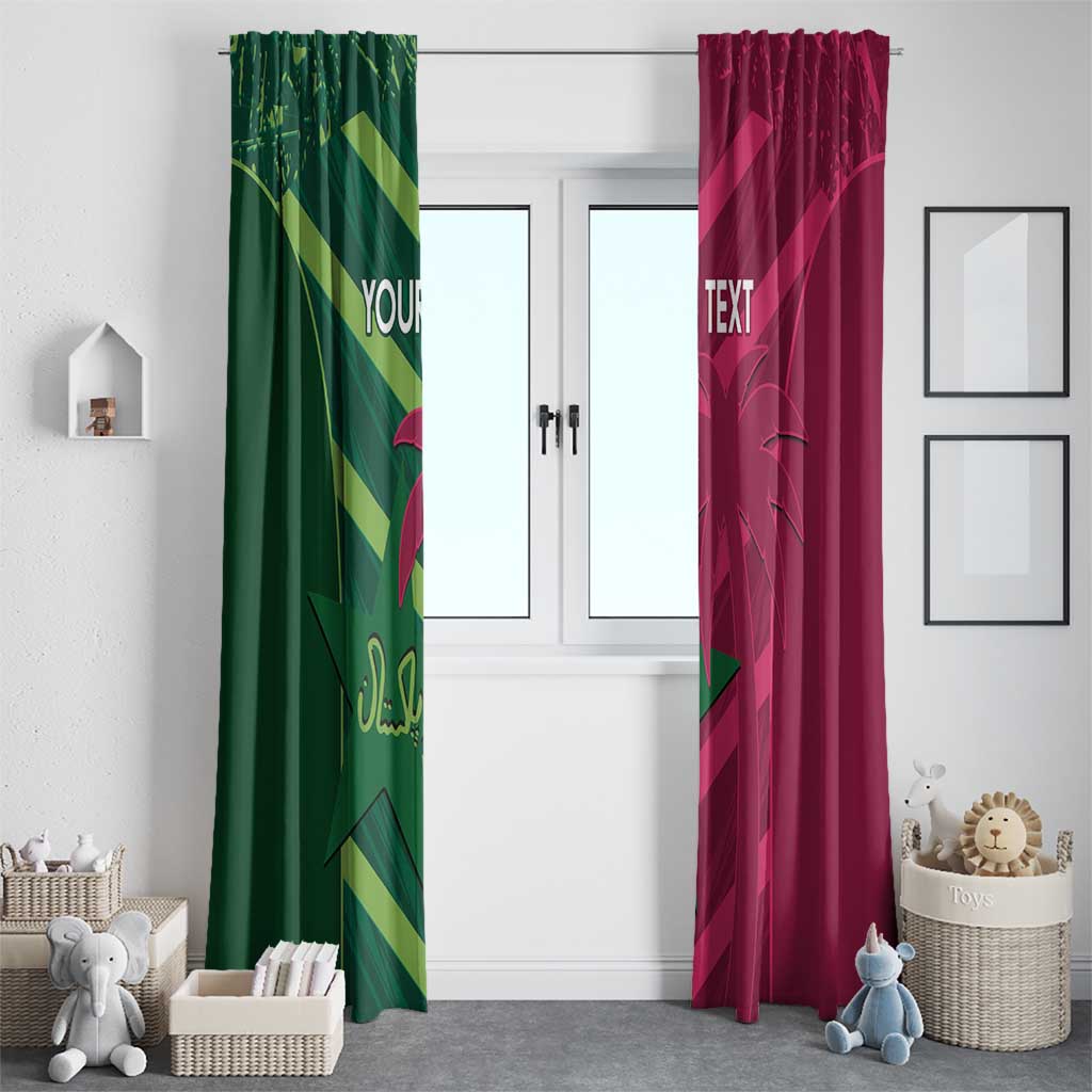 Custom West Indies And Pakistan Cricket Window Curtain 2025 Windies Shaheens Together - Wonder Print Shop