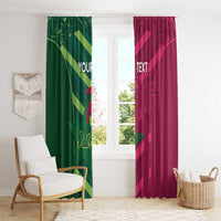 Custom West Indies And Pakistan Cricket Window Curtain 2025 Windies Shaheens Together - Wonder Print Shop