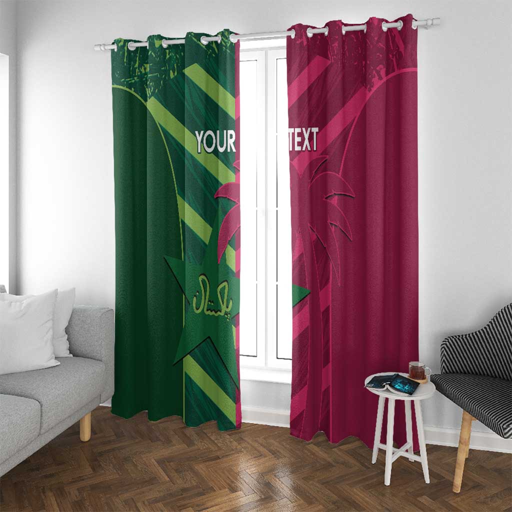 Custom West Indies And Pakistan Cricket Window Curtain 2025 Windies Shaheens Together - Wonder Print Shop