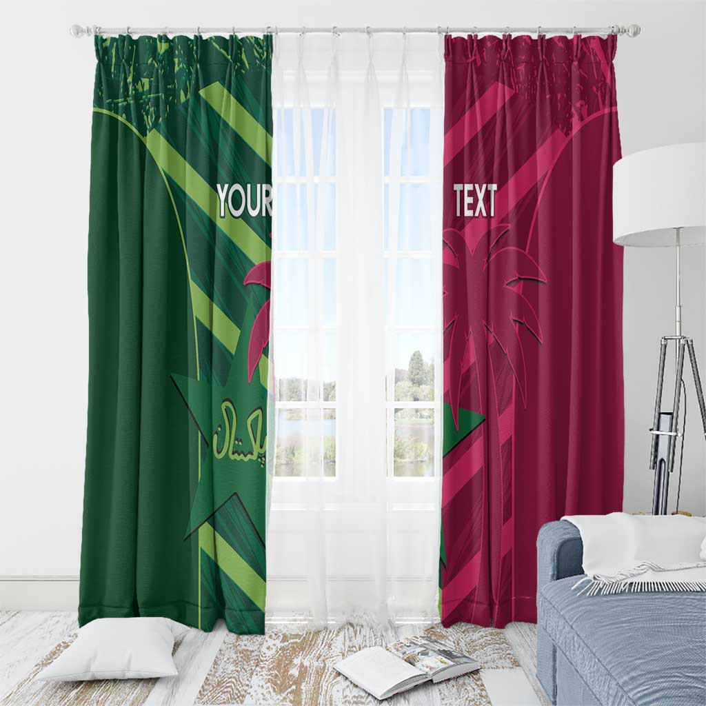 Custom West Indies And Pakistan Cricket Window Curtain 2025 Windies Shaheens Together - Wonder Print Shop