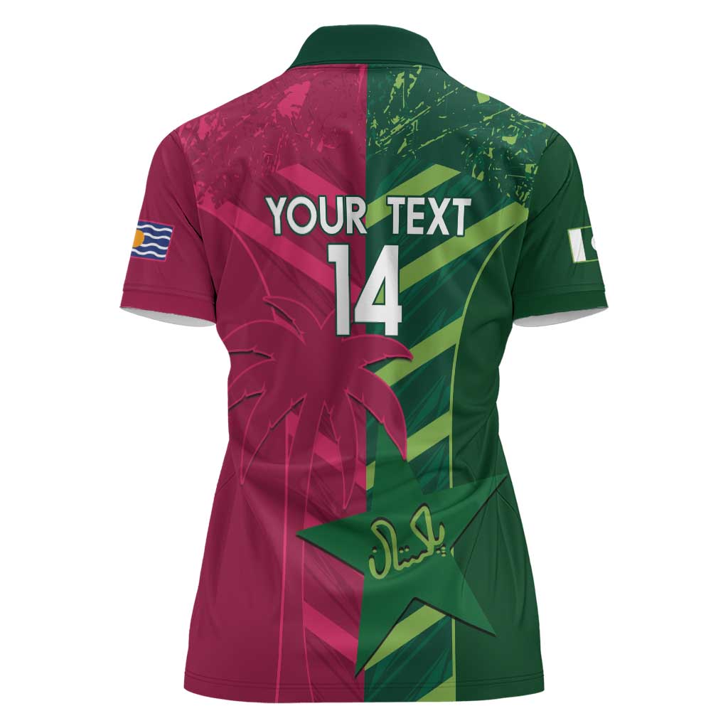 Custom West Indies And Pakistan Cricket Women Polo Shirt 2025 Windies Shaheens Together - Wonder Print Shop