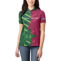 Custom West Indies And Pakistan Cricket Women Polo Shirt 2025 Windies Shaheens Together - Wonder Print Shop
