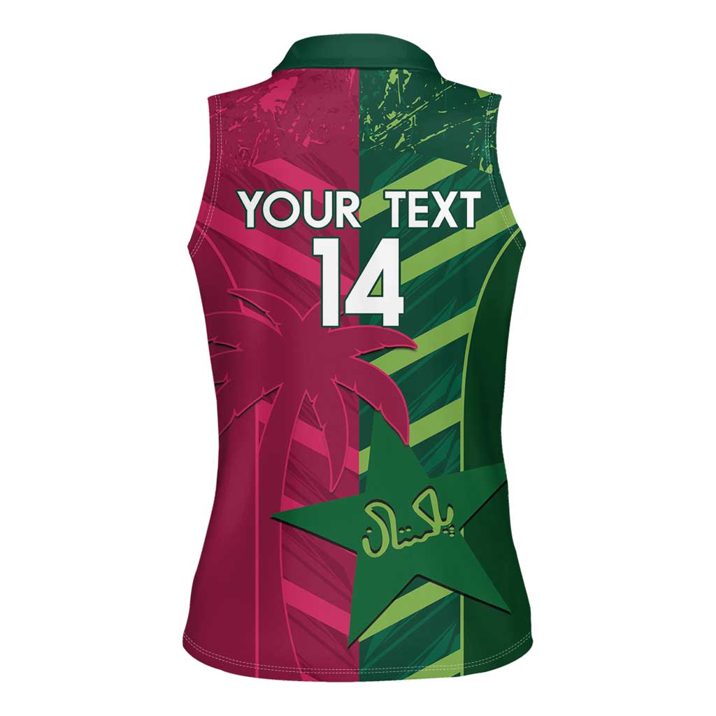 Custom West Indies And Pakistan Cricket Women Sleeveless Polo Shirt 2025 Windies Shaheens Together - Wonder Print Shop