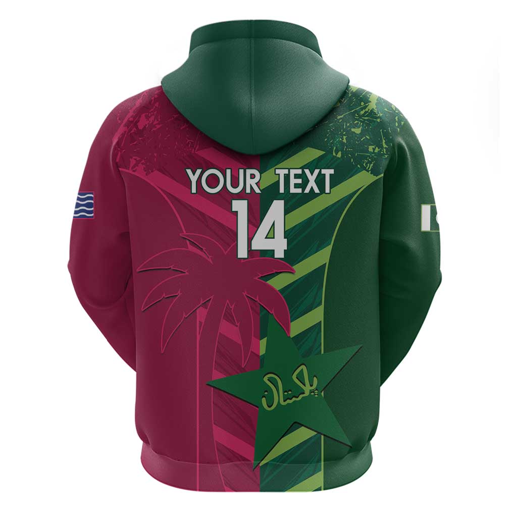 Custom West Indies And Pakistan Cricket Zip Hoodie 2025 Windies Shaheens Together - Wonder Print Shop