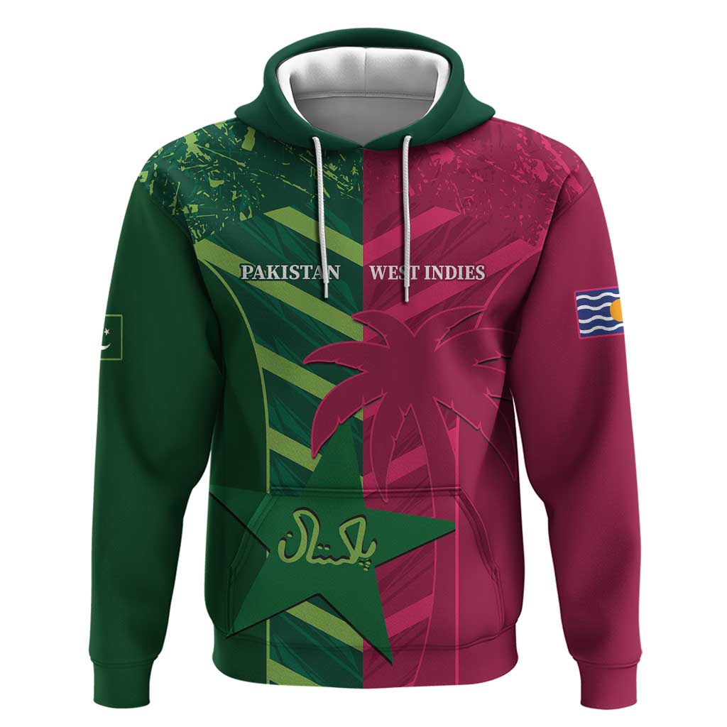 Custom West Indies And Pakistan Cricket Zip Hoodie 2025 Windies Shaheens Together - Wonder Print Shop
