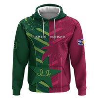 Custom West Indies And Pakistan Cricket Zip Hoodie 2025 Windies Shaheens Together - Wonder Print Shop