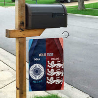Custom India And England Cricket Garden Flag 2025 Men In Blue Three Lions Together - Wonder Print Shop