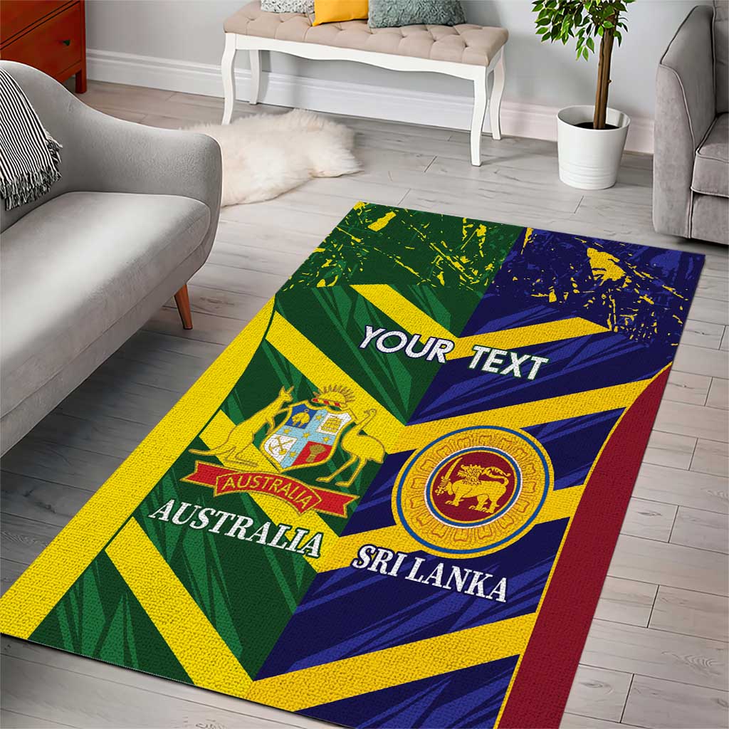 Custom Sri Lanka And Australia Cricket Area Rug 2025 The Lions Baggy Greens Together - Wonder Print Shop