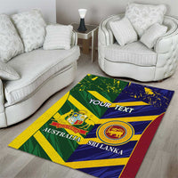 Custom Sri Lanka And Australia Cricket Area Rug 2025 The Lions Baggy Greens Together - Wonder Print Shop