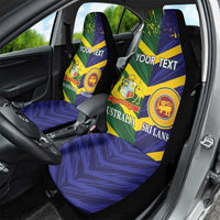 Custom Sri Lanka And Australia Cricket Car Seat Cover 2025 The Lions Baggy Greens Together - Wonder Print Shop