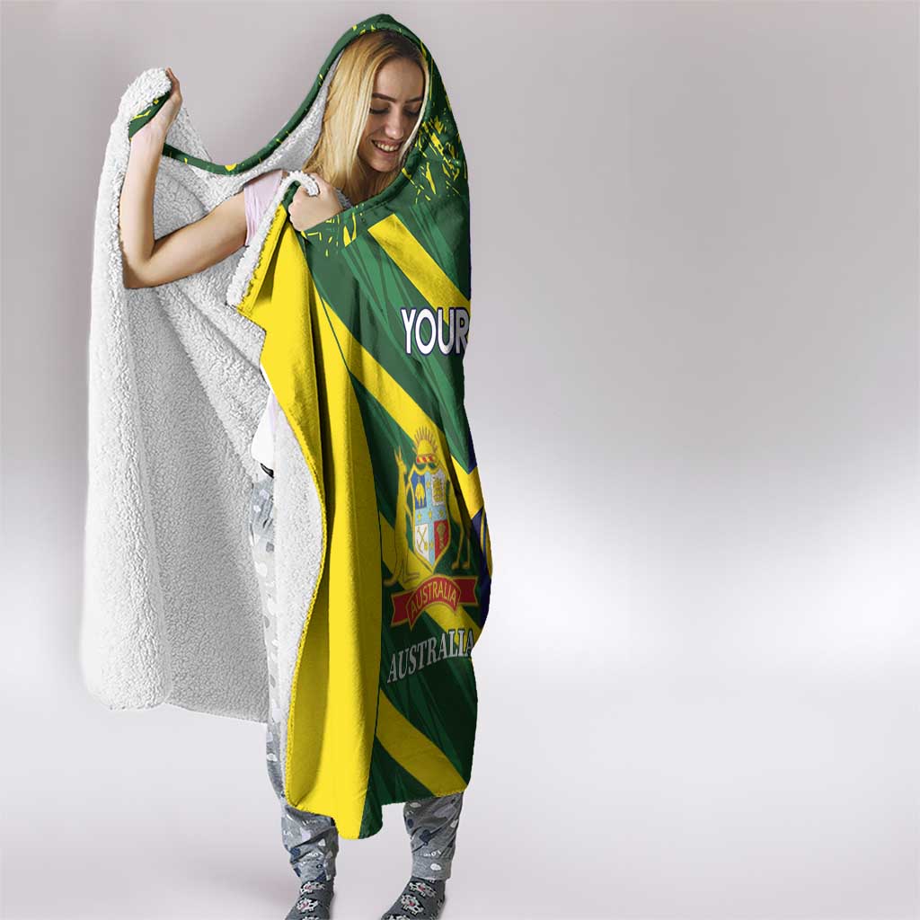 Custom Sri Lanka And Australia Cricket Hooded Blanket 2025 The Lions Baggy Greens Together