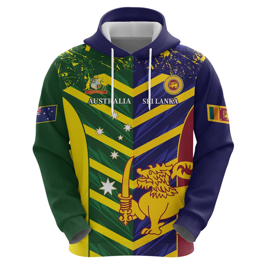 Custom Sri Lanka And Australia Cricket Hoodie 2025 The Lions Baggy Greens Together - Wonder Print Shop