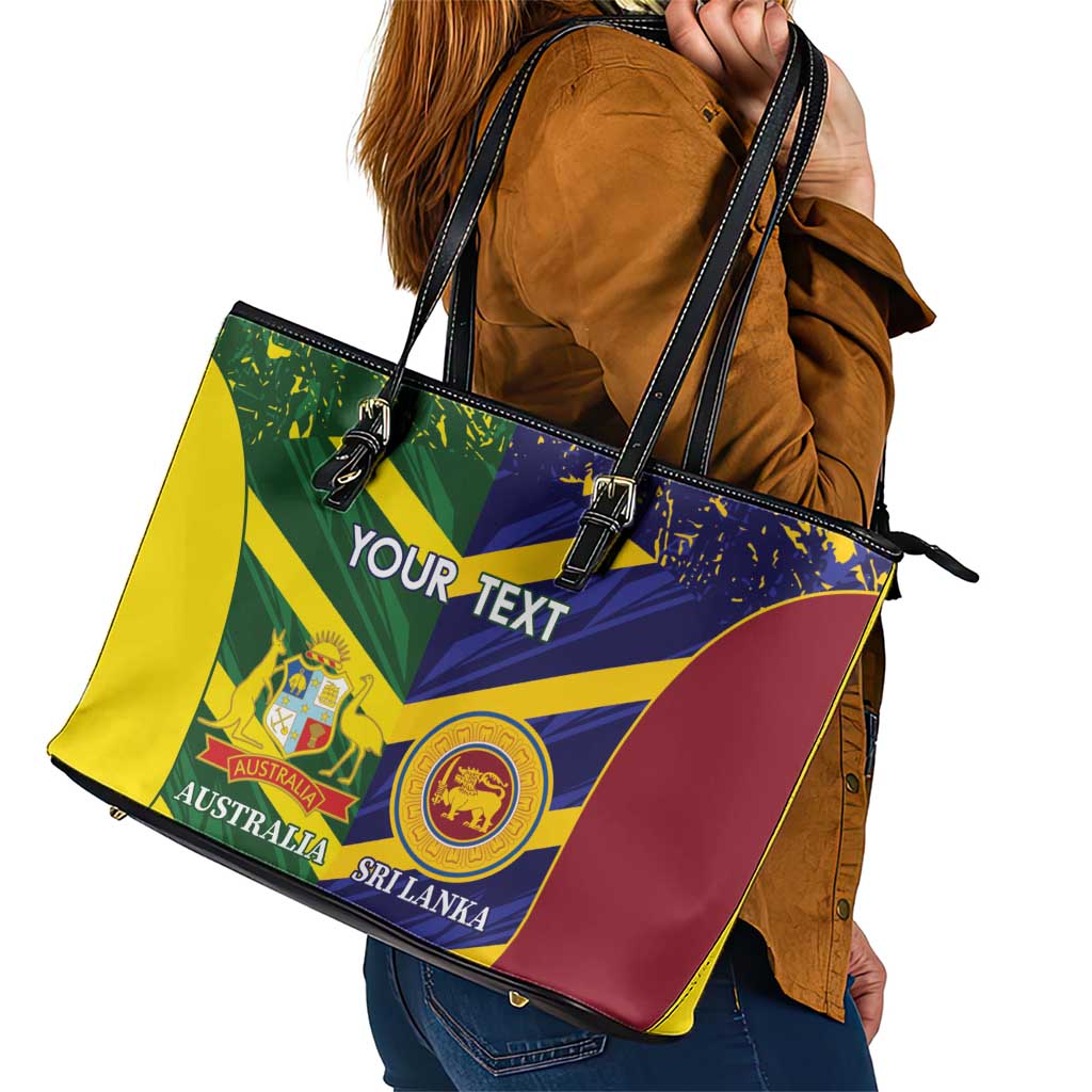 Custom Sri Lanka And Australia Cricket Leather Tote Bag 2025 The Lions Baggy Greens Together - Wonder Print Shop