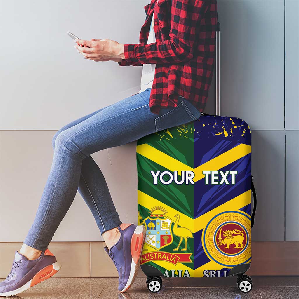 Custom Sri Lanka And Australia Cricket Luggage Cover 2025 The Lions Baggy Greens Together - Wonder Print Shop