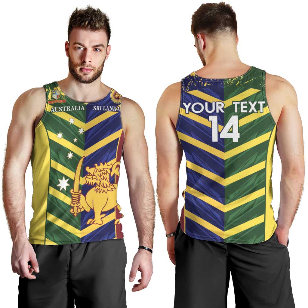 Custom Sri Lanka And Australia Cricket Men Tank Top 2025 The Lions Baggy Greens Together - Wonder Print Shop